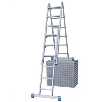 Комбинированная шарнирная лестница стремянка с перекладинами KRAUSE STABILO 2х3 и 2х6 133922 и 123558