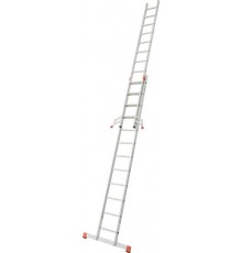 Двухсекционная алюминиевая раздвижная лестница с перекладинами KRAUSE FABILO Trigon 2х12 129307