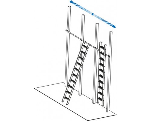 Приставная лестница KRAUSE STABILO 10 ступ, 2 пары крюков 125194